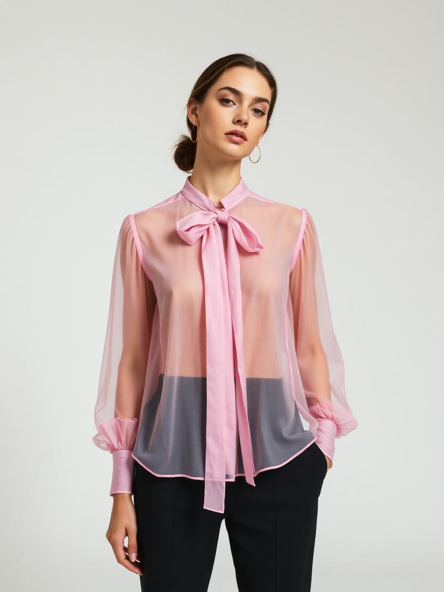 Organza Tie Blouse