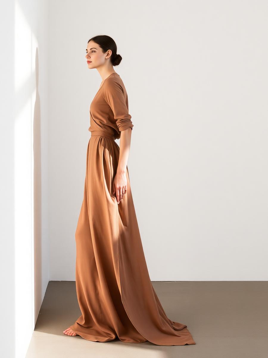Draped Column Dress